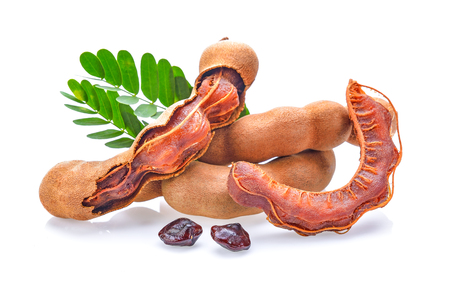Tamarind isolated on the white backgroundの写真素材