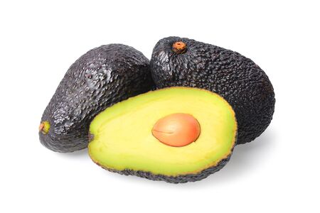 Avocado isolated on a white backgroundの写真素材