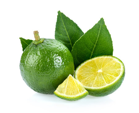 lime on white backgroundの写真素材