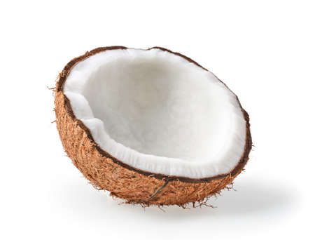coconuts isolated on the white backgroundの写真素材