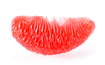 Grapefruit piece isolated on white backgroundの写真素材