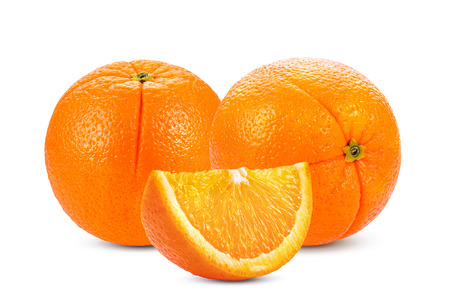 orange fruit isolated on white backgroundの写真素材