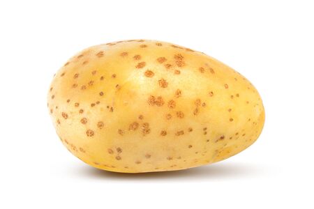 potatoes on white backgroundの写真素材