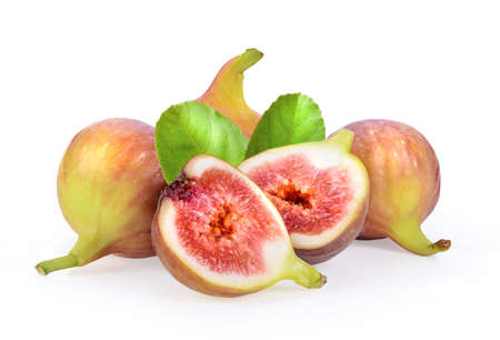 figs isolated on white backgroundの写真素材
