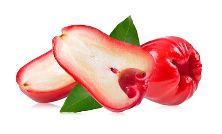 rose apple isolated on white backgroundの写真素材