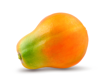 papaya on white backgroundの写真素材