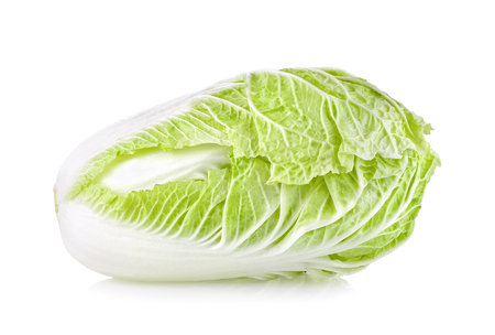 Chinese cabbage on white backgroundの写真素材
