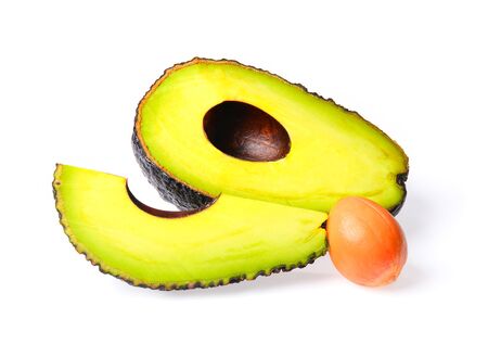 Avocado isolated on a white backgroundの写真素材