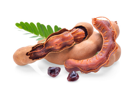 Tamarind isolated on the white backgroundの写真素材