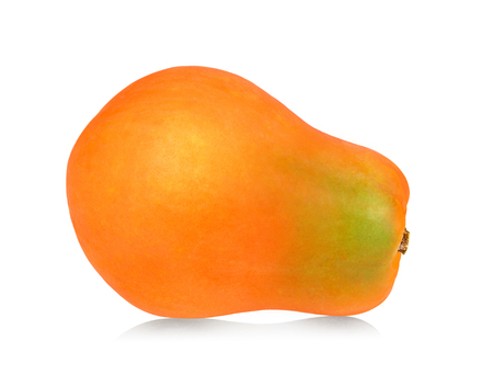 papaya on white backgroundの写真素材
