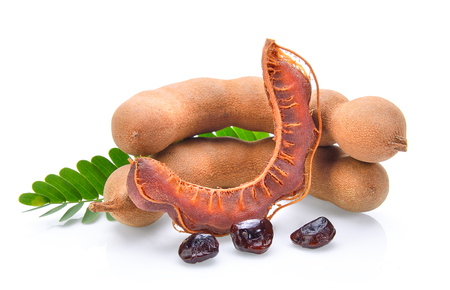 Tamarind isolated on the white backgroundの写真素材