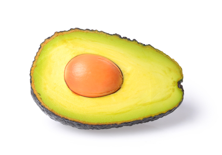 Avocado isolated on a white background. Full depth of field with clipping path.の写真素材