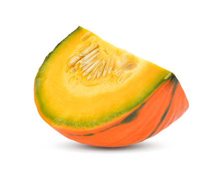pumpkin slice on white background. Full depth of field with clipping path.の写真素材