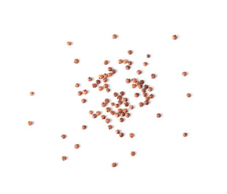 Quinoa on white background. top viewの写真素材