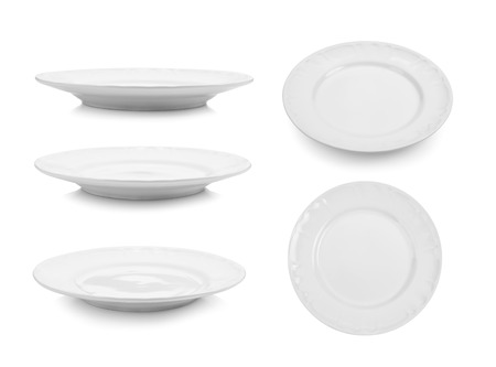 plate on white backgroundの写真素材