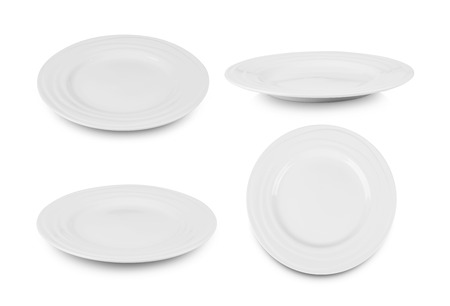plate on white backgroundの写真素材