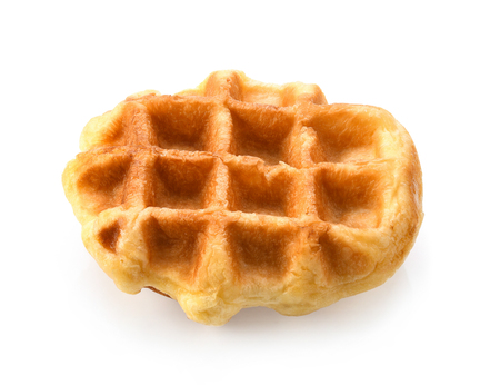 waffles isolated on white background.の写真素材