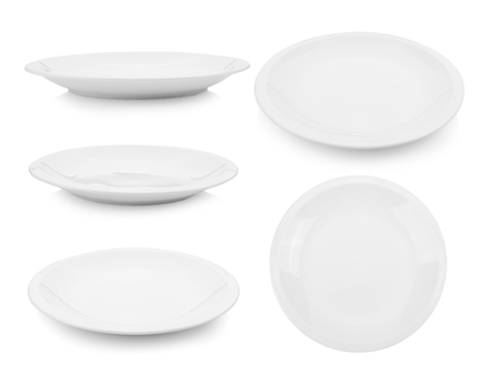 plate on white backgroundの写真素材