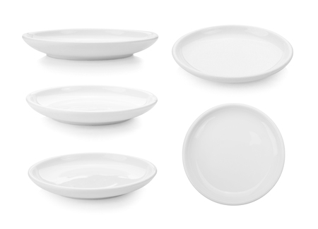 plate on white backgroundの写真素材