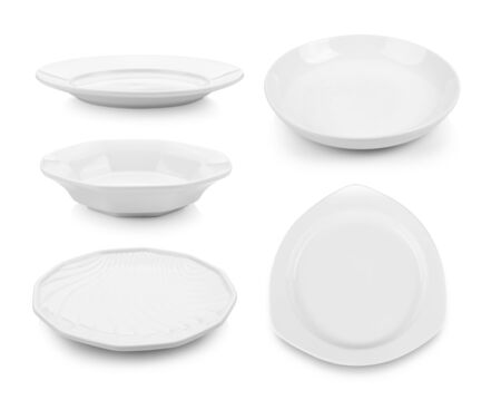 plate on white backgroundの写真素材
