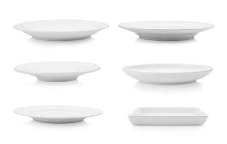plate on white backgroundの写真素材