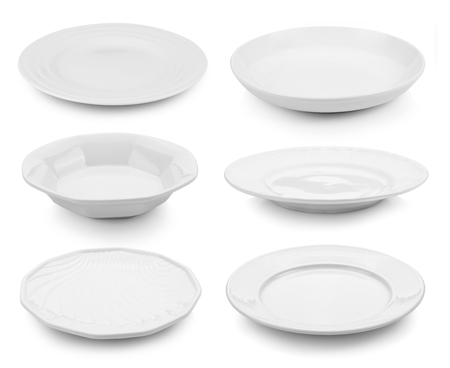 plate on white backgroundの写真素材