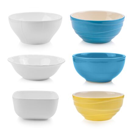 bowl on white backgroundの写真素材