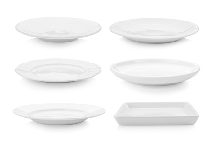 plate on white backgroundの写真素材