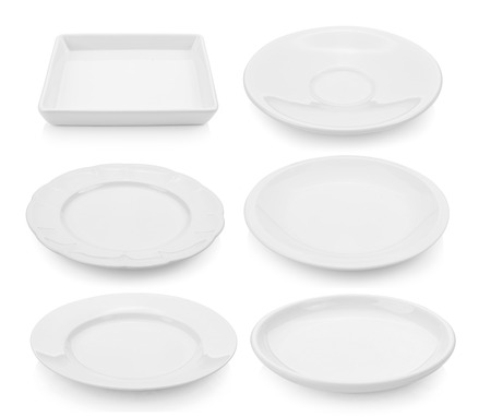 plate on white backgroundの写真素材