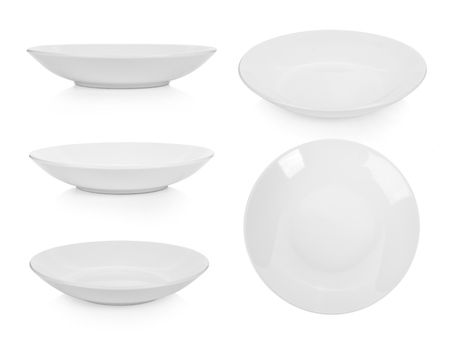 plate on white backgroundの写真素材