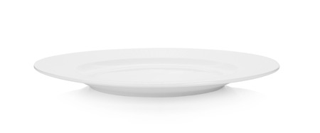 white plate on white backgroundの写真素材