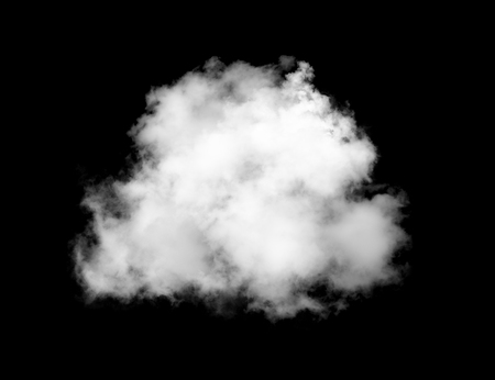 white clouds on black backgroundの写真素材