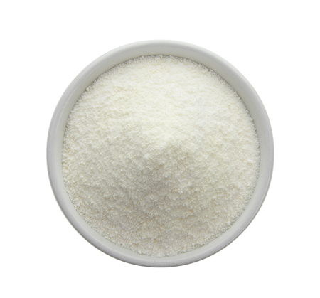Creamer, Coffee whitener, Non-dairy creamer in a bowl on white backgroundの写真素材
