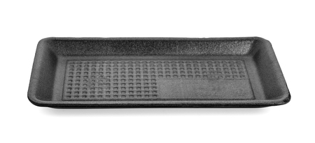 Foam tray on white backgroundの写真素材
