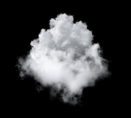 white clouds on black backgroundの写真素材