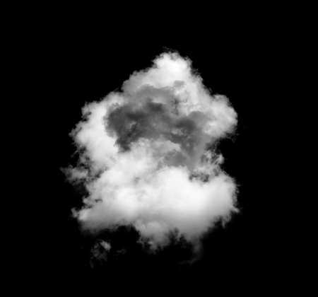 white clouds on black backgroundの写真素材