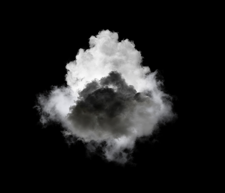 white clouds on black backgroundの写真素材