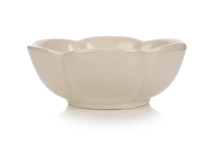 ceramic bowl on white backgroundの写真素材