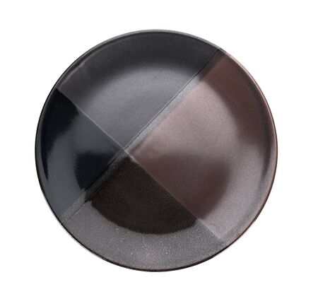 ceramic plate isolated on white backgroundの写真素材