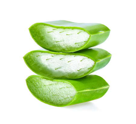 Aloe vera isolated on white backgroundの写真素材