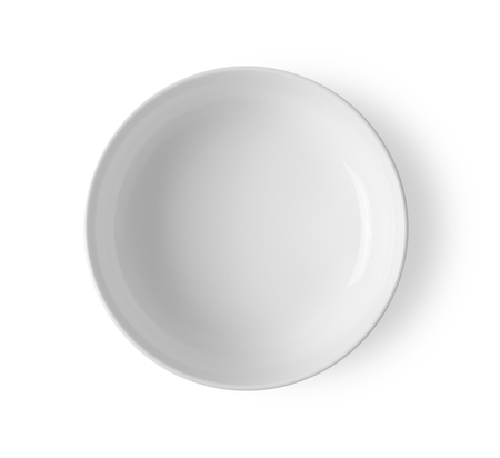 white bowl on white backgroundの写真素材
