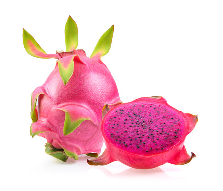 Dragon fruit isolated on white backgroundの写真素材