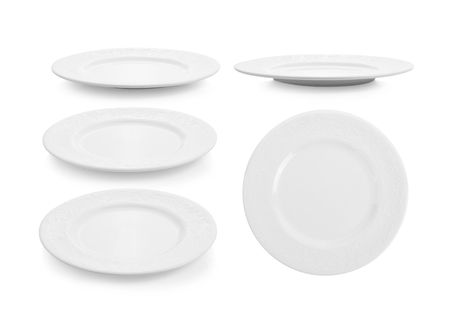 plate on white backgroundの写真素材