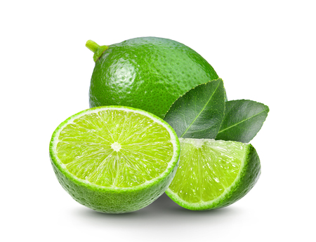 lime on white backgroundの写真素材