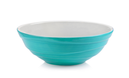 green bowl on white backgroundの写真素材