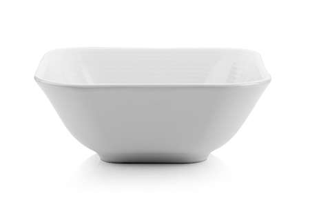 white bowl isolated on white backgroundの写真素材