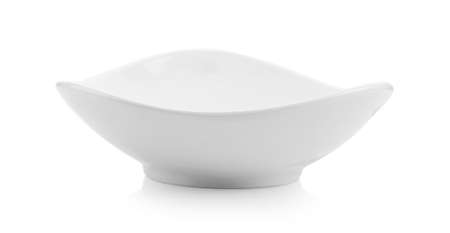 white bowl isolated on white backgroundの写真素材