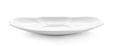 white dish for food on white backgroundの写真素材