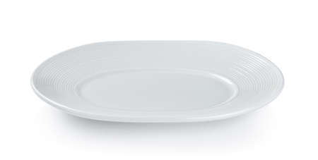 white plate on white backgroundの写真素材