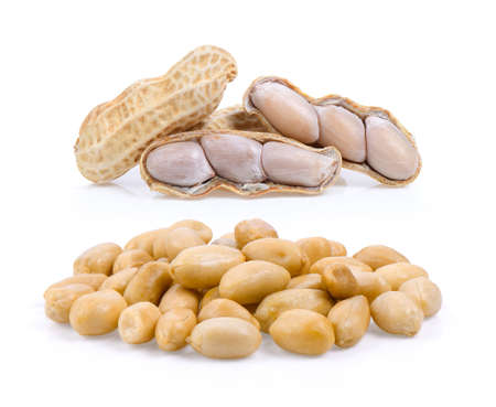 peanuts isolated on white background